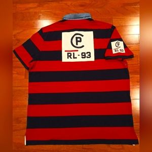 Polo Ralph Lauren CP-93 Regatta Rugby Polo Shirt. Sz. XXL. Red/Blue. $225